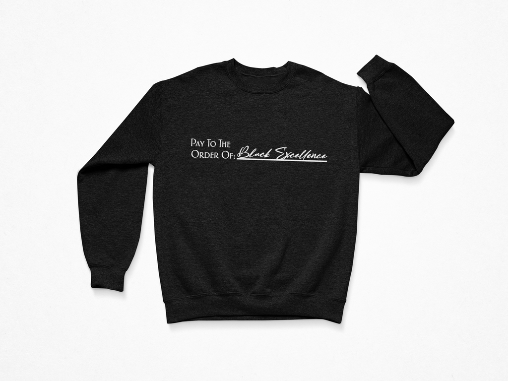 Crew Neck Sweatshirt: Black Excellence (Classic)