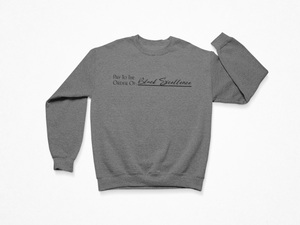 Crew Neck Sweatshirt: Black Excellence (Classic)